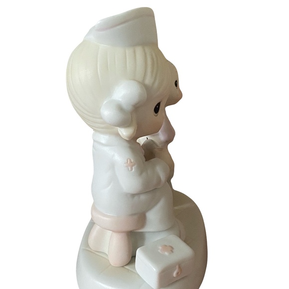 Vintage Precious Moments Nurse & Teddy Bear Figurine - Love Beareth All Things